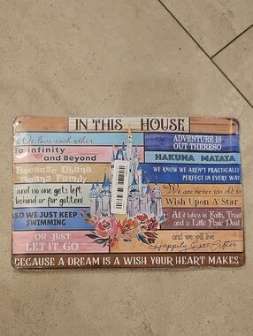 Disney-Inspired Castle Quote Wall Art - Pastel Blues & Pinks
